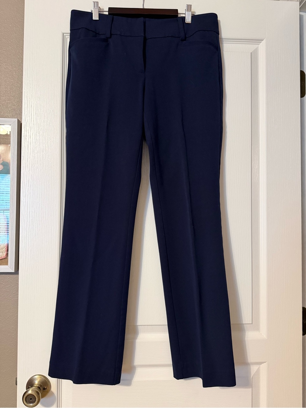 New York & Company Navy Straight-Leg Trousers